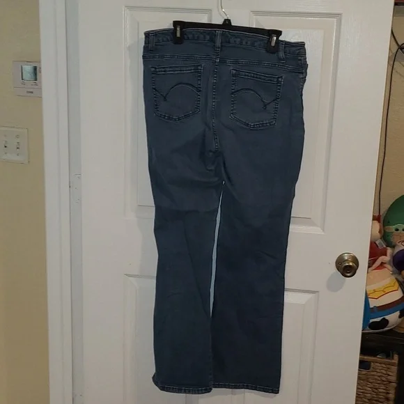 Lee Slender Secret Lower On The Waist Womens Plus Light Blue Denim Wash 5 Pocket - Picture 2 of 11